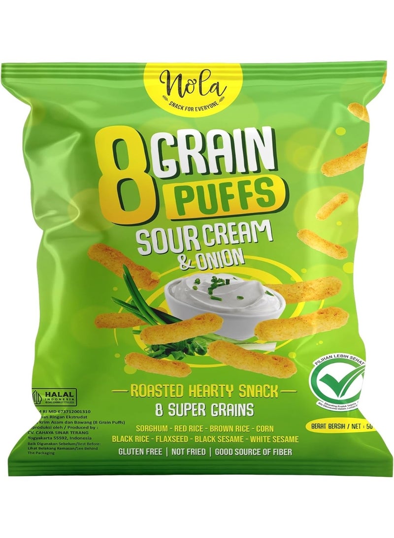 Nola - Gluten Free Puffs with Grains & Sour Cream & Onion 50G - Image 1